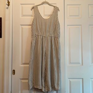 White Stripped Jumpsuit